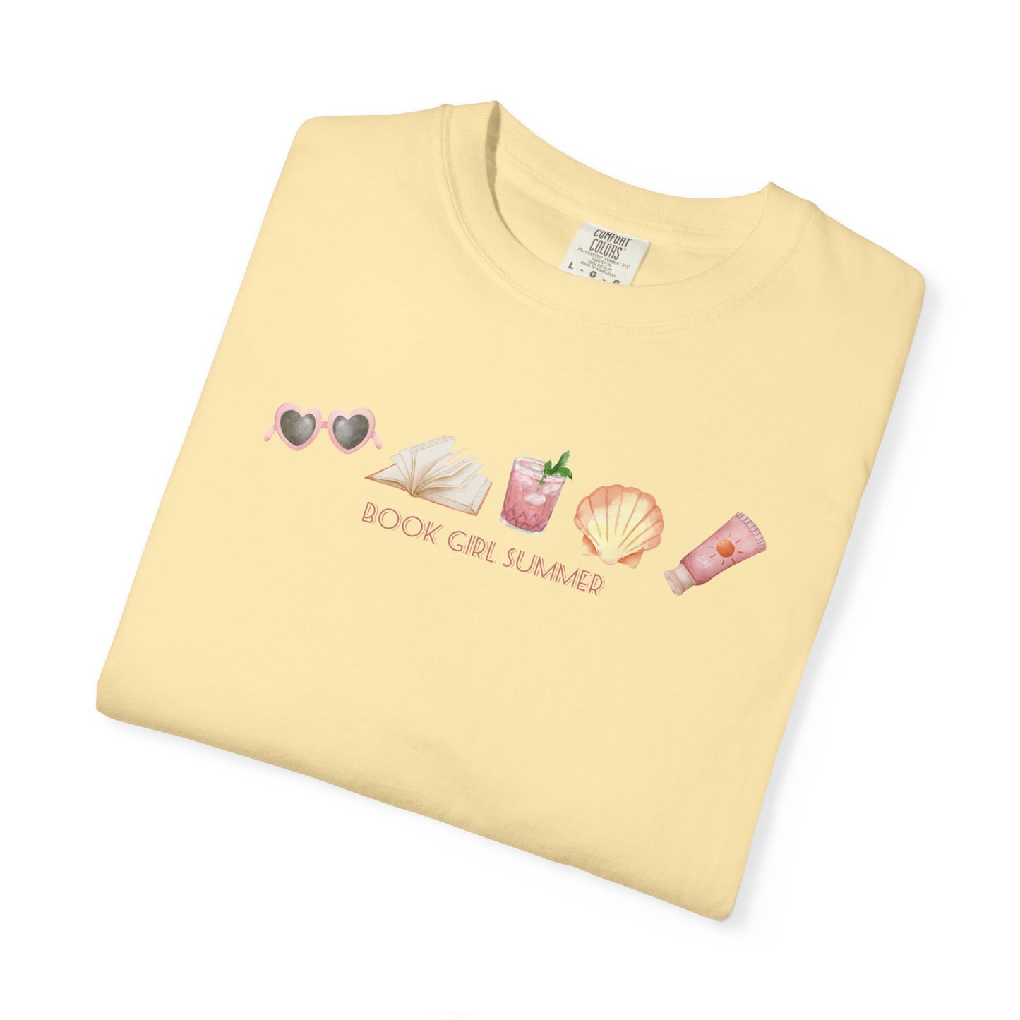 Book Girl Summer Comfort Color Tee, Book Babe, Book Club Shirt, Gifts for her, Beach Reads, Vacation tee, Gift for book lover