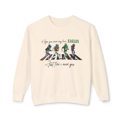 Beatles eagles comfort colors sweatshirt/ hope you need my love/ football era