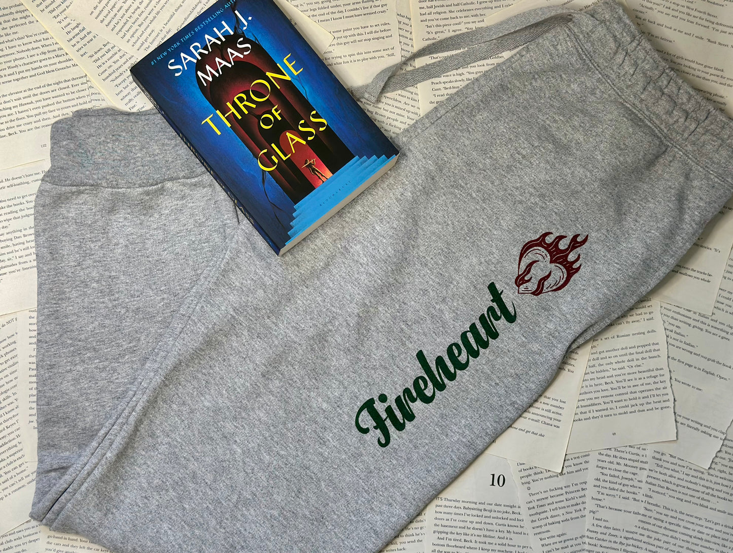 OFFICIAL LICENSED Fireheart Joggers | Tog| Fireheart gift set  | SJM | Terrasen | Aelin Galathynius | To whatever end | Celaena Sardothien