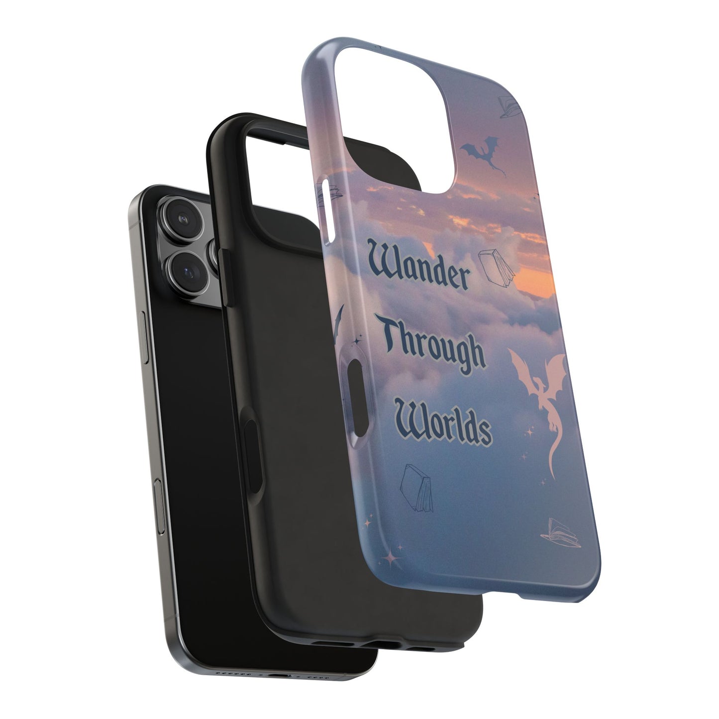 Wander Through Worlds Tough Phone Case | Fantasy Phone Cover, Adventure Gift, Book Lover Accessory, Unique Cellphone Case, Stylish [...]