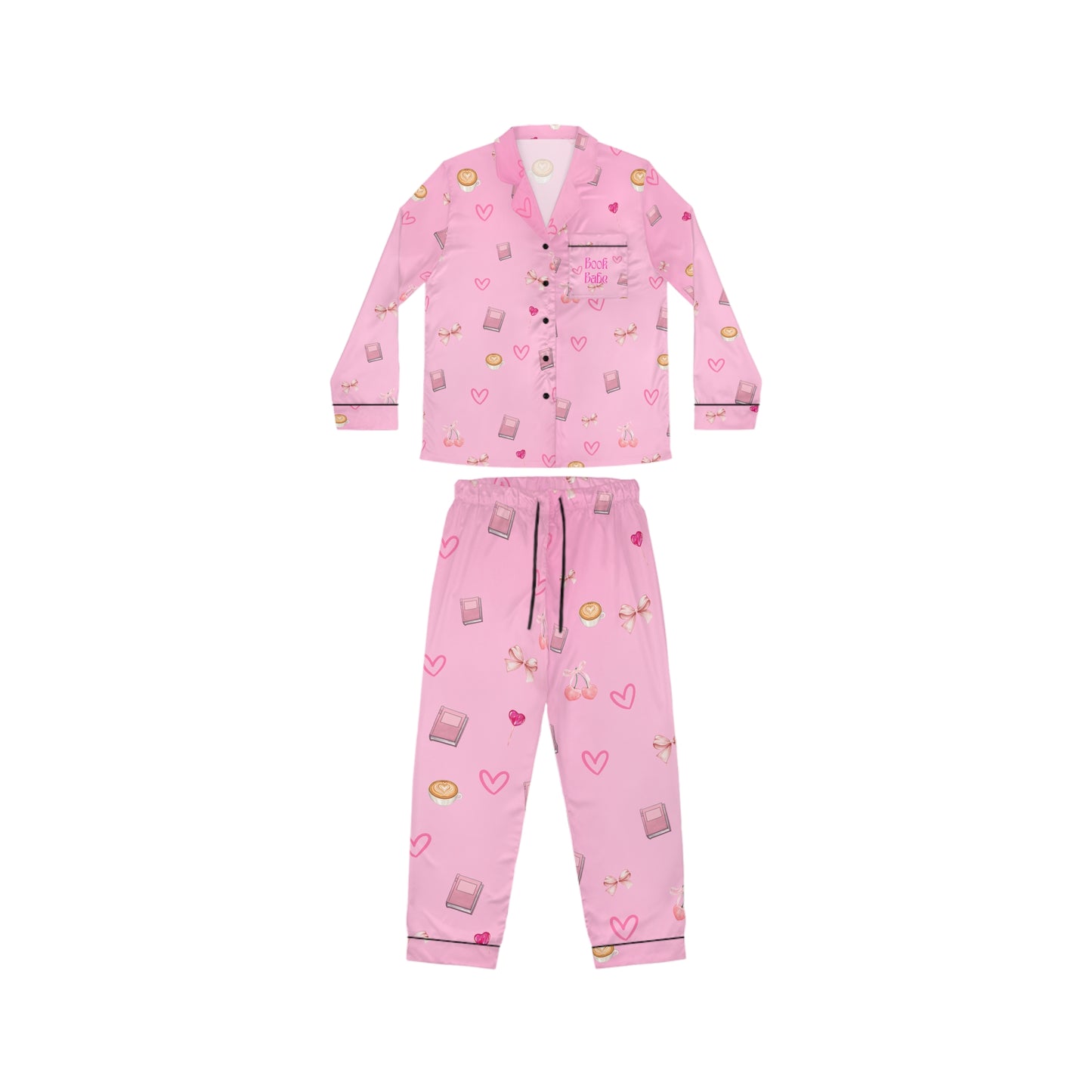 Book babe Valentine Day satin pajamas