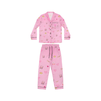 Book babe Valentine Day satin pajamas