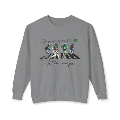 Beatles eagles comfort colors sweatshirt/ hope you need my love/ football era