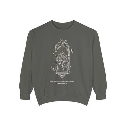 Officially Licensed Poppy and Casteel Comfort Colors Sweatshirt/ From blood and ash/ we will rise/ JLA/ poppy balafour/ Prince Casteel
