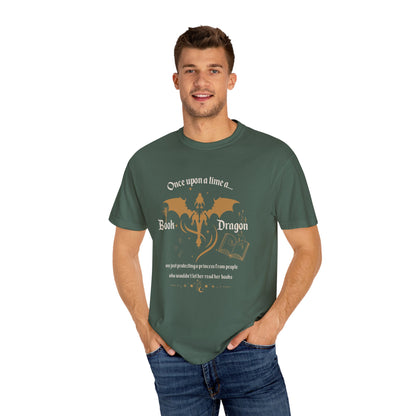 Book Dragon Comfort colors tee, Dragon lover, Gift for Book Lovers, Cozy Reading Shirt, Ideal for Birthdays, book club shirt
