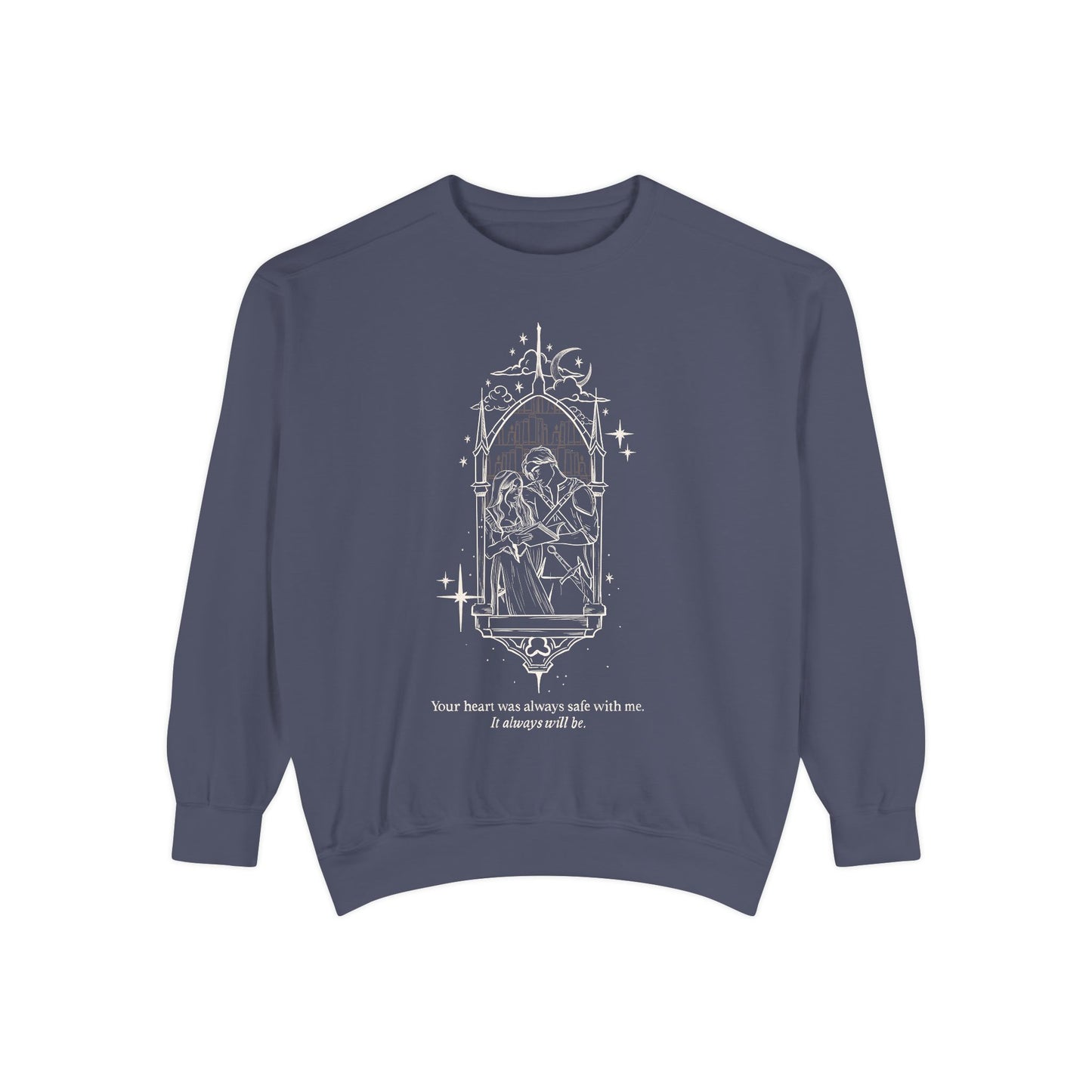 Officially Licensed Poppy and Casteel Comfort Colors Sweatshirt/ From blood and ash/ we will rise/ JLA/ poppy balafour/ Prince Casteel