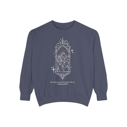Officially Licensed Poppy and Casteel Comfort Colors Sweatshirt/ From blood and ash/ we will rise/ JLA/ poppy balafour/ Prince Casteel