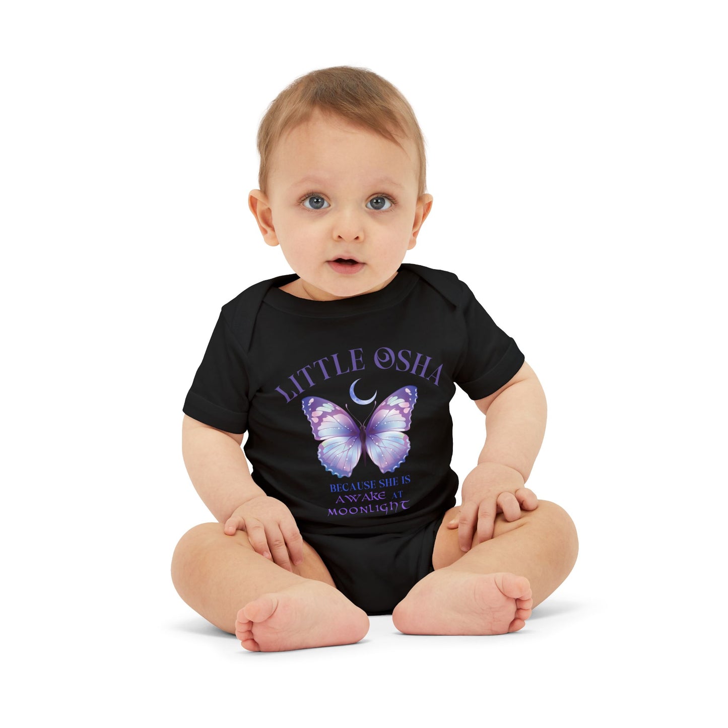 Little Osha Butterfly Infant Onesie Cute Baby Bodysuit for Baby Girls, Newborn Gift, Baby Shower Outfit, Little Osha Design, Milestone