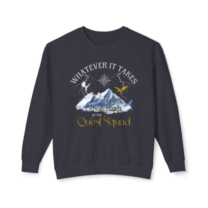 Quest Squad comfort colors sweatshirt/ dragon book inspired/ books and dragons/ lightning wielder/ ridoc quest squad/ onyx storm book