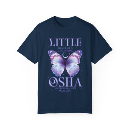 Little Osha Comfort Colors Shirt, Butterfly Moon T-Shirt, Cute Butterfly Tee, Summer Style, Butterfly Lovers Apparel, Magical Graphic Shirt
