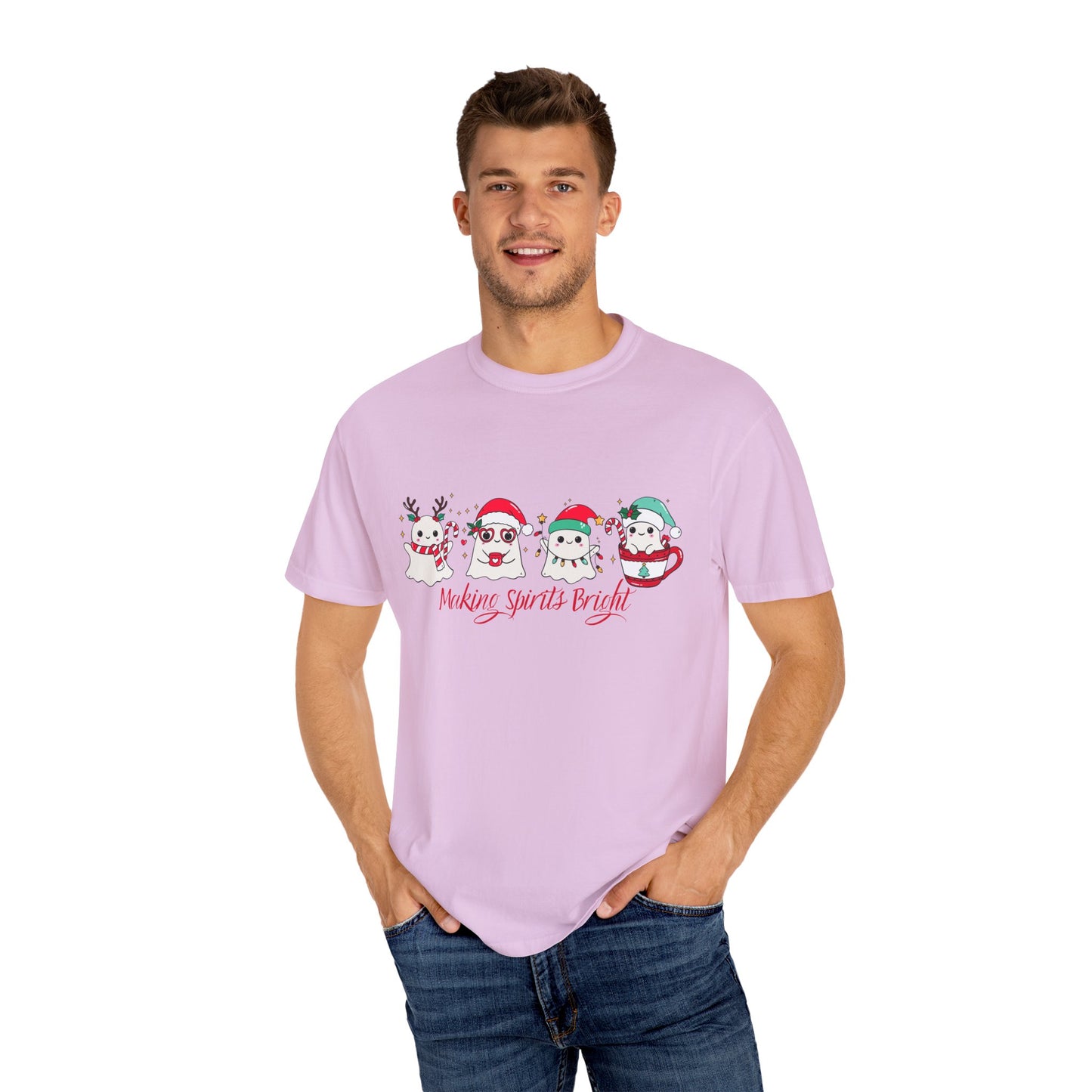 Making Spirits Bright Christmas Characters T-Shirt | Santa Reindeer Snowman Penguin Tee