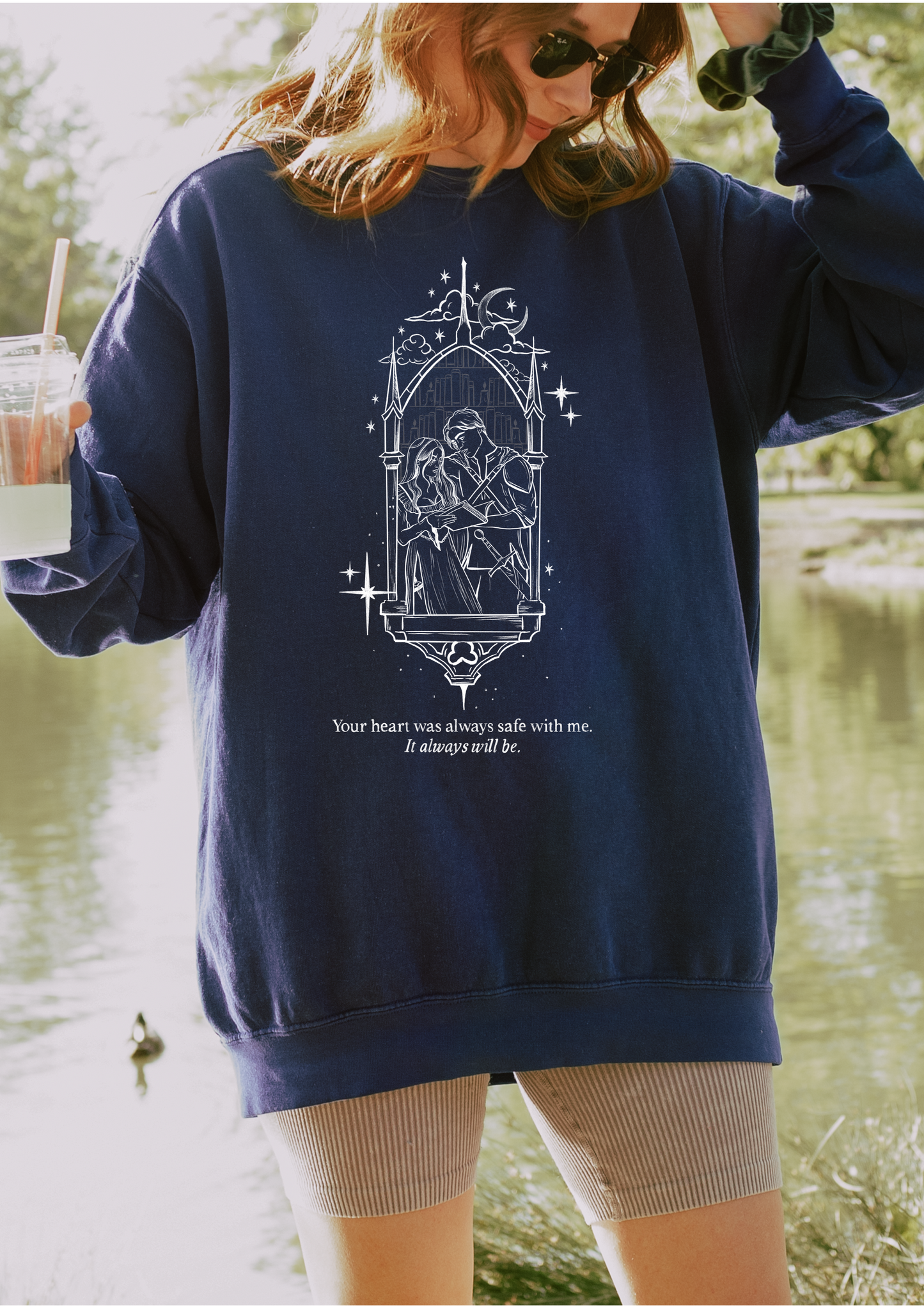 Officially Licensed Poppy and Casteel Comfort Colors Sweatshirt/ From blood and ash/ we will rise/ JLA/ poppy balafour/ Prince Casteel