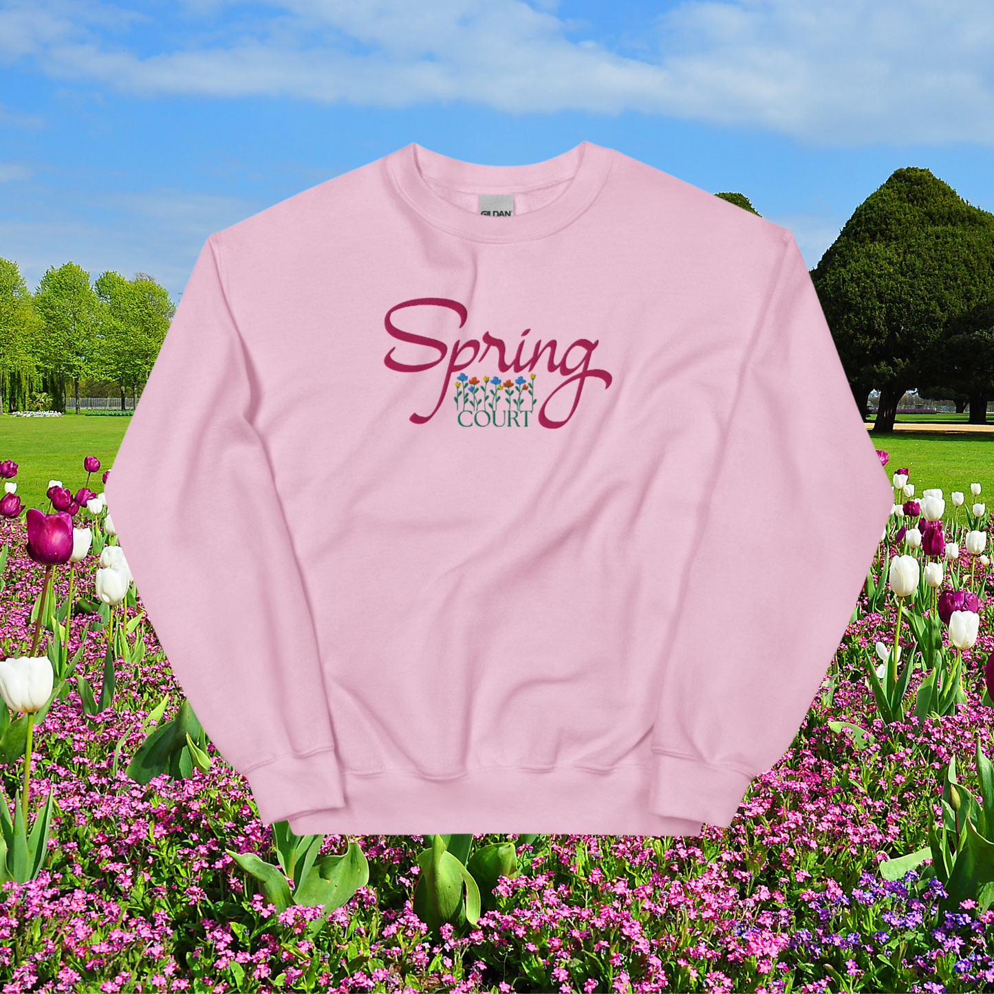 Licensed Spring Court Embroidered Sweatshirt/ Acotar/ Acomaf/ Sarah J Maas/ to the stars who listen/ tamlin/ Feyre Archeron/ high lord