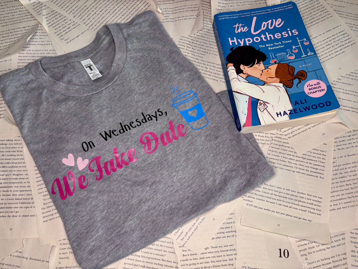 Licensed Ali hazelwood merch/ love hypothesis / book lover / romance reader