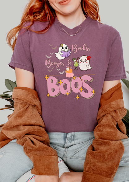 Ghostly Vibes Unisex T-Shirt - Perfect for Halloween Celebrations, Book Lovers, Cozy Nights, Casual Wear, and Festivals!