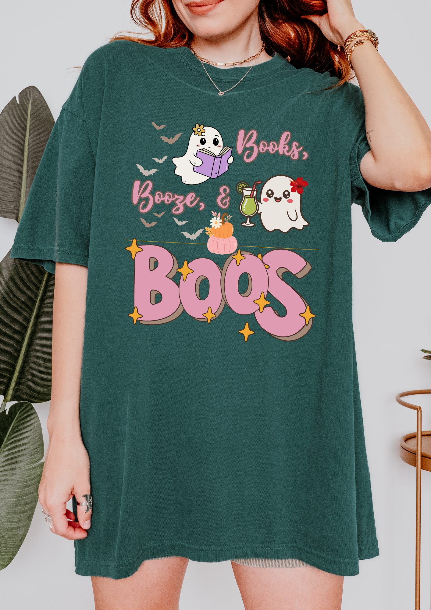 Ghostly Vibes Unisex T-Shirt - Perfect for Halloween Celebrations, Book Lovers, Cozy Nights, Casual Wear, and Festivals!