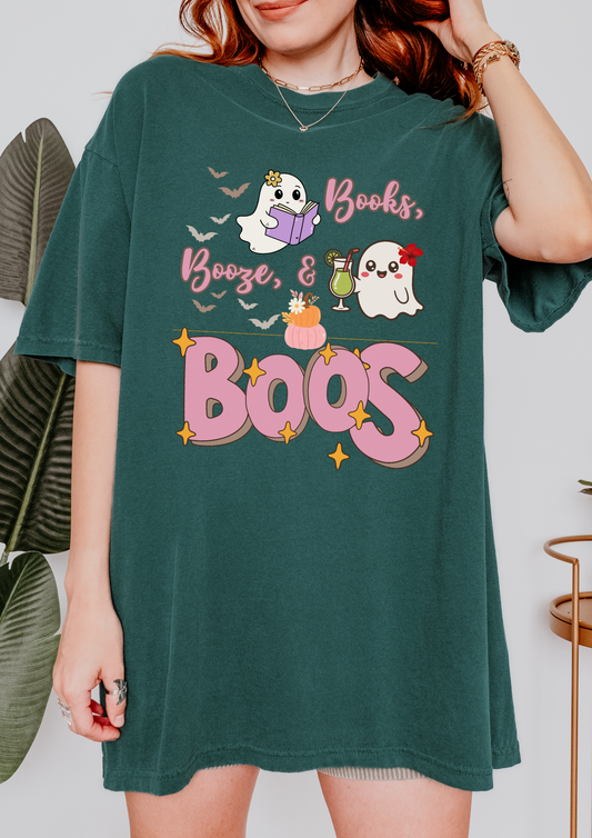 Ghostly Vibes Unisex T-Shirt - Perfect for Halloween Celebrations, Book Lovers, Cozy Nights, Casual Wear, and Festivals!