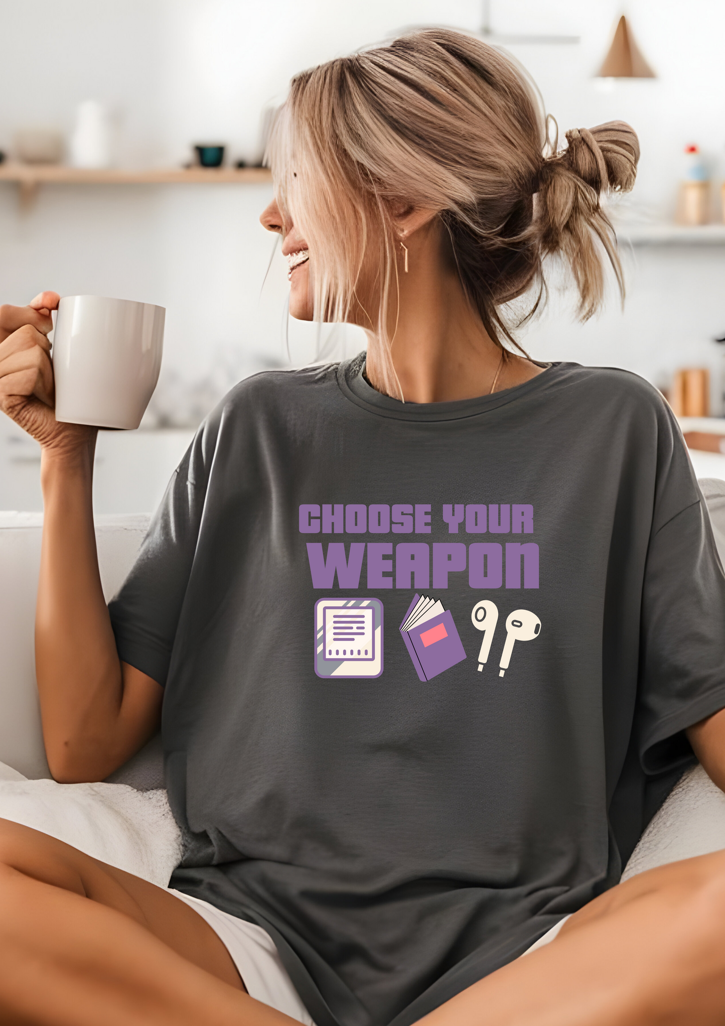 Choose your weapon comfort colors shirt/ Video Game and book lover/ gamer shirt/ reader shirt/ book club/ minimalist/ book lover shirt