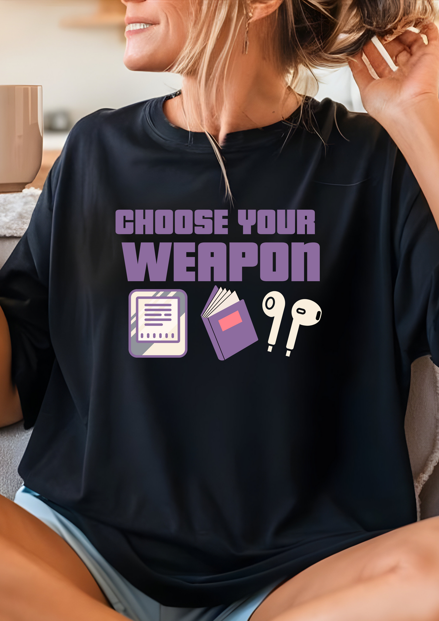 Choose your weapon comfort colors shirt/ Video Game and book lover/ gamer shirt/ reader shirt/ book club/ minimalist/ book lover shirt