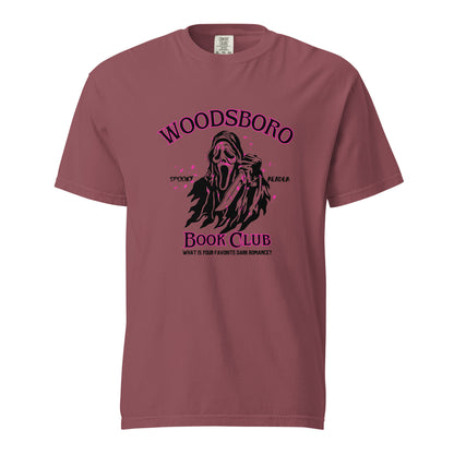 woodsboro book club comfort colors shirt / ghostface inspired shirt/ halloween shirt/ spooky season