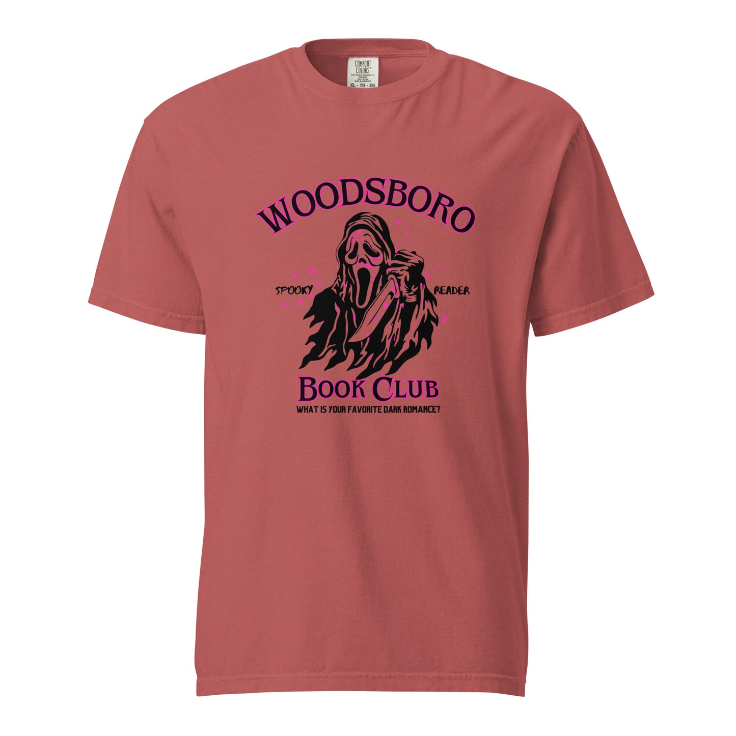woodsboro book club comfort colors shirt / ghostface inspired shirt/ halloween shirt/ spooky season