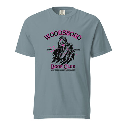 woodsboro book club comfort colors shirt / ghostface inspired shirt/ halloween shirt/ spooky season